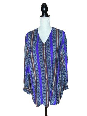 Bob Mackie Silk Blouse, 1X